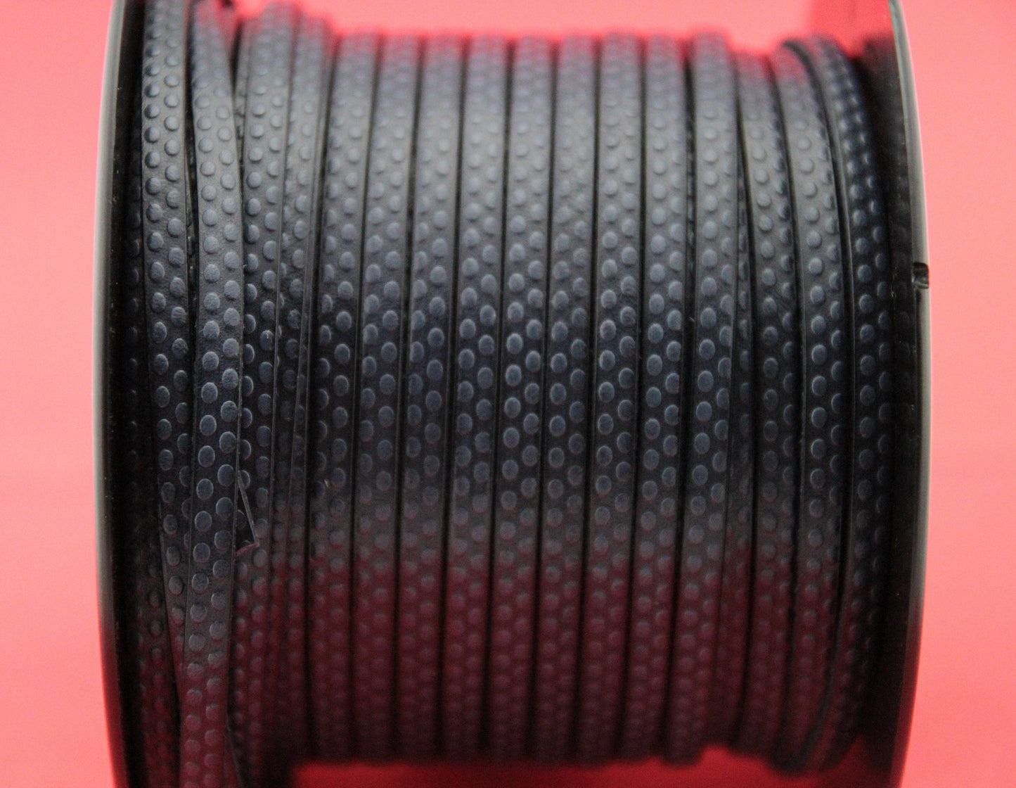 MADE in EUROPE 24" flat leather cord, polka dot embossed 5mm grey leather cord, genuine leather cord (Marf5polkazm)