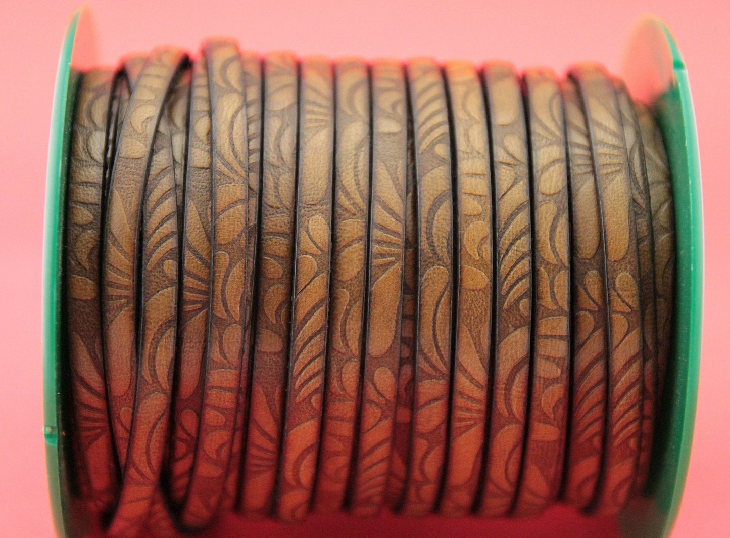 MADE in EUROPE 24'' flat 5mm embossed leather cord, 5mm flat leather cord, 5mm embossed leather cord (AR150/05/07)