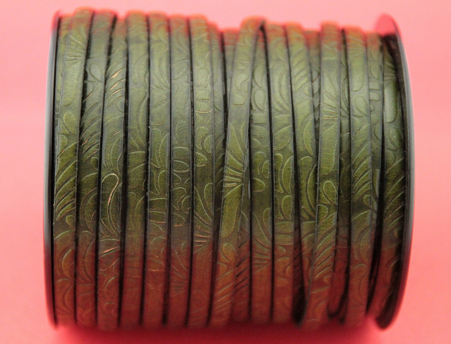 MADE in EUROPE 24'' flat 5mm embossed leather cord, 5mm flat leather cord, 5mm embossed leather cord (AR150/05/11)
