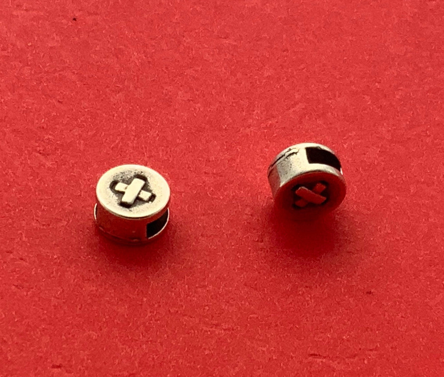 FS0470>>MADE in EUROPE 4 zamak button sliders for flat cord, flat cord slider, (ABLZ226) qty4