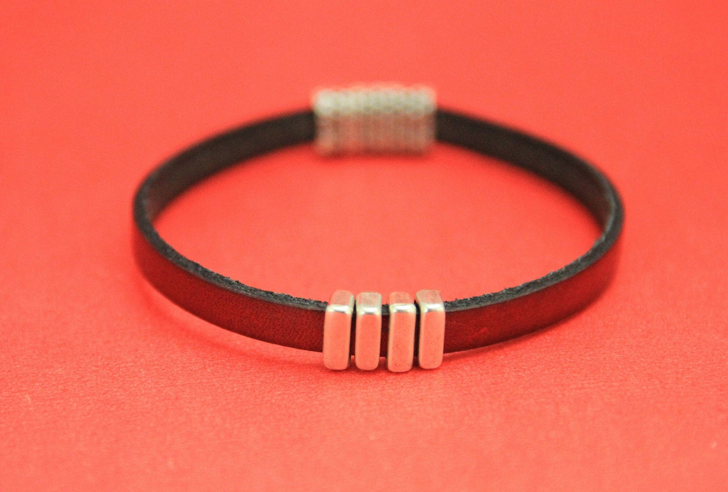 FS0385>>MADE in EUROPE 4 zamak slider bars for 6mm cord, 6mm flat cord slider, zamak slider bars qty4