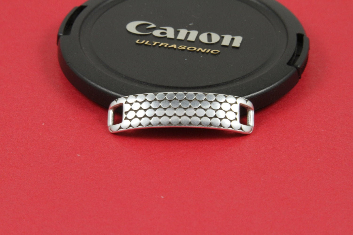 C0059>> MADE in EUROPE  flat cord zamak connector with 2 loop maker sliders, 5mm cord connector, 5mm cord engraved slider Qty1