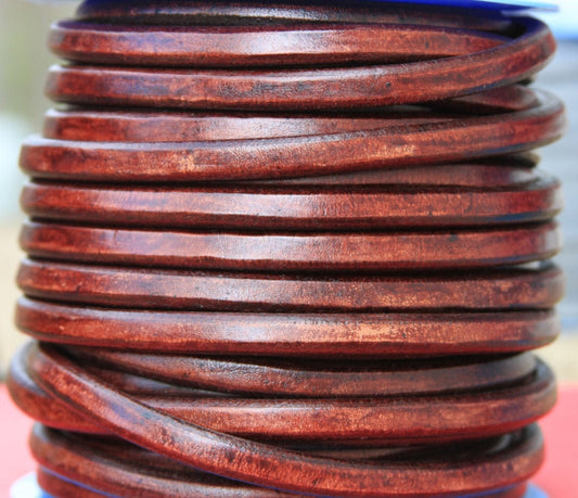 MADE in SPAIN  8" licorice leather cord, 10mm x 6mm leather cord, brown licorice cord (10ANIMAR)