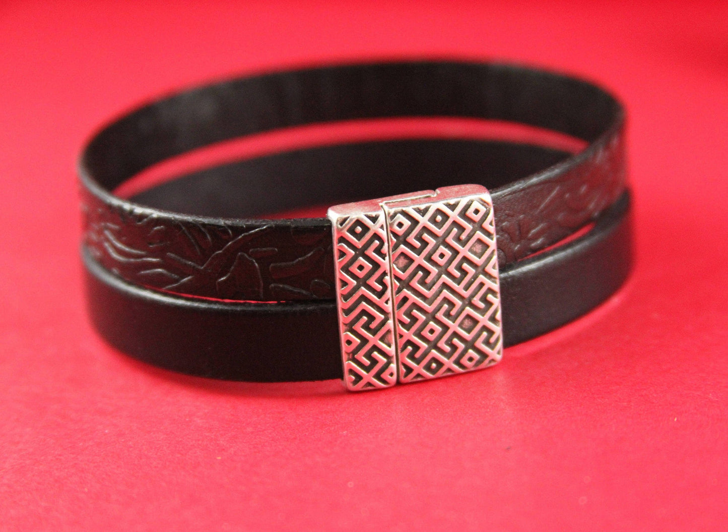 FC0078>>MADE in EUROPE zamak clasp, 20mm flat cord embossed clasp,20mm flat clasp, silver clasp Qty1