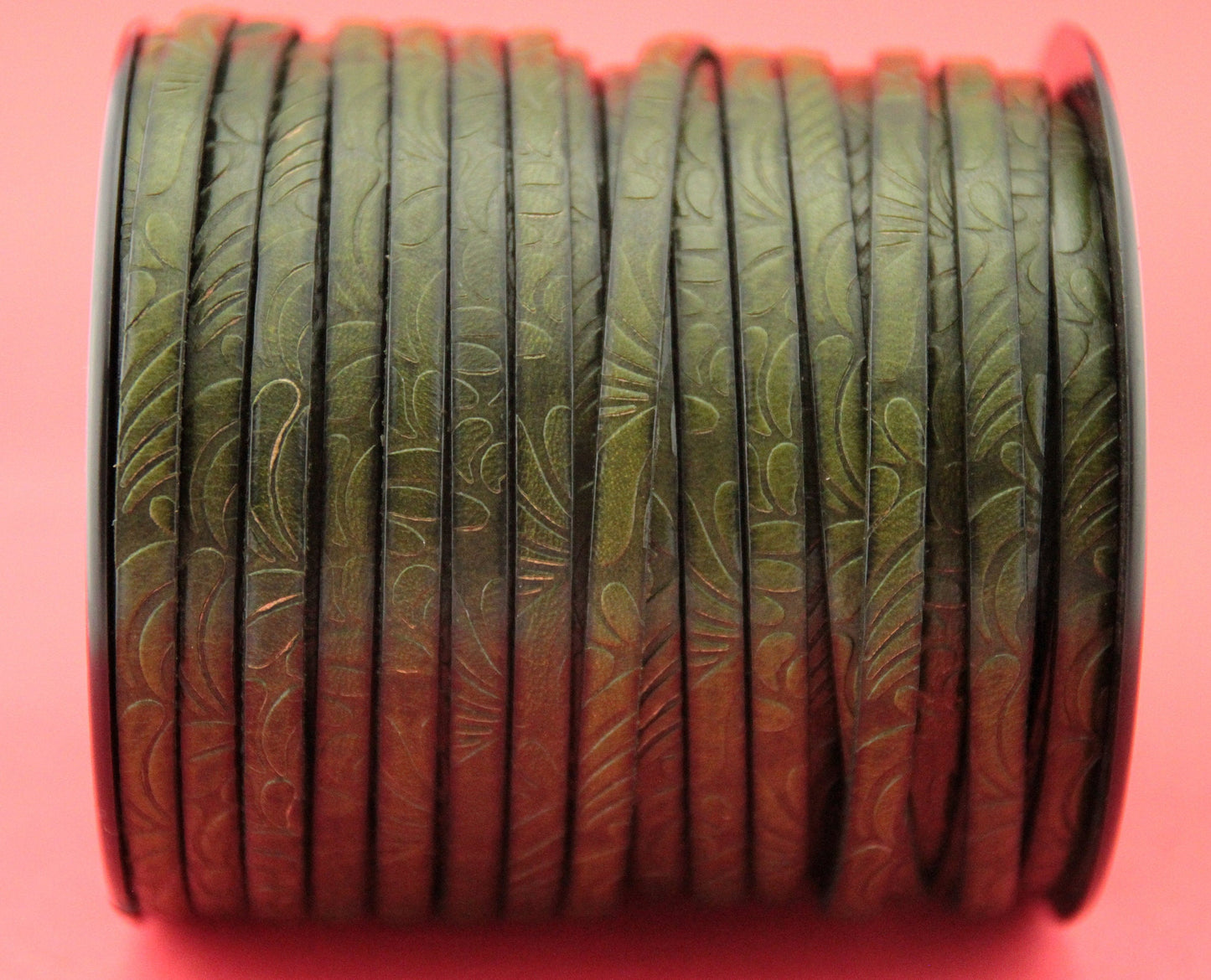 MADE in EUROPE 24'' flat 5mm embossed leather cord, 5mm flat leather cord, 5mm embossed leather cord (AR150/05/11)