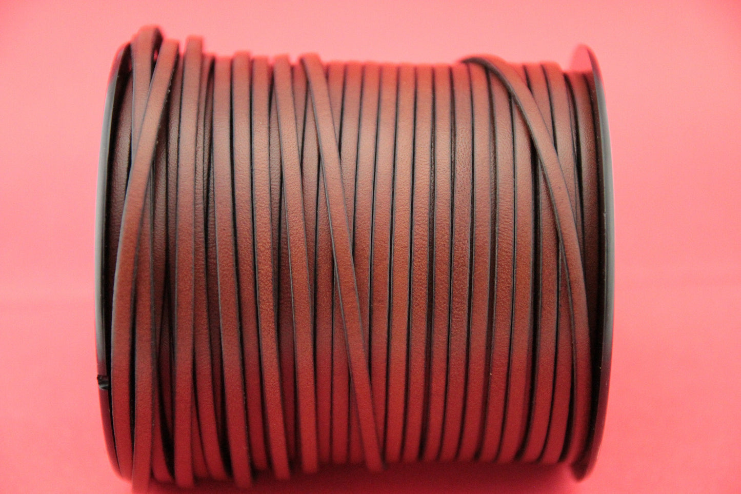 MADE in EUROPE 1 yard of 3mm flat brown leather cord, genuine flat leather cord, 3x1.6mm flat leather cord (MARF3LBR)