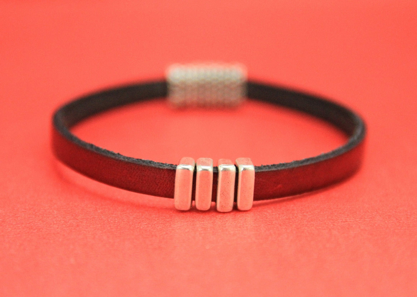FS0385>>MADE in EUROPE 4 zamak slider bars for 6mm cord, 6mm flat cord slider, zamak slider bars qty4