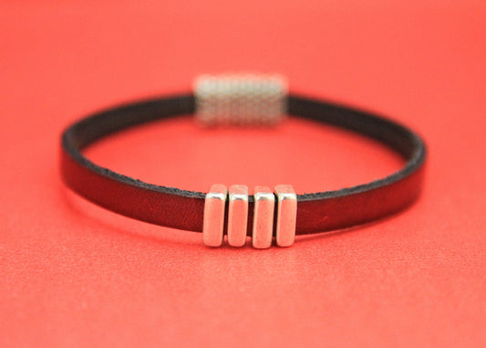 FS0385>>MADE in EUROPE 4 zamak slider bars for 6mm cord, 6mm flat cord slider, zamak slider bars qty4