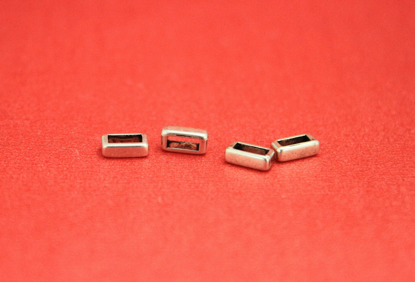 FS0385>>MADE in EUROPE 4 zamak slider bars for 6mm cord, 6mm flat cord slider, zamak slider bars qty4