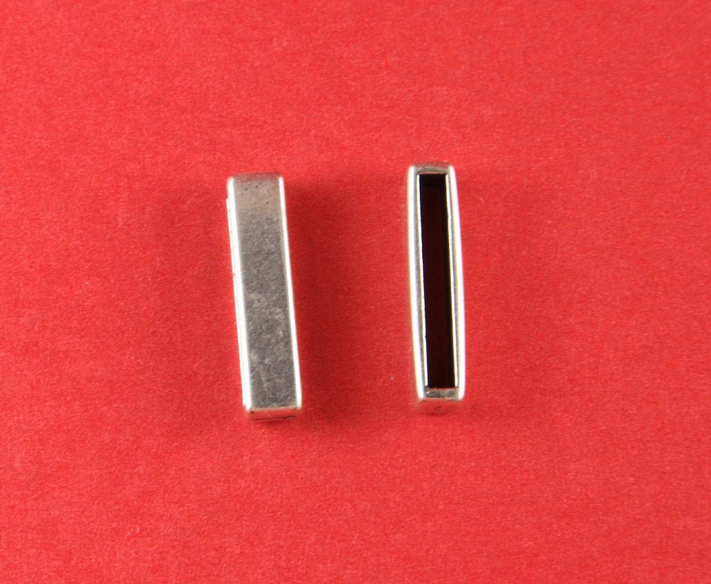 FS0335>>MADE in EUROPE 2 zamak sliders for 20mm cord, 20mm flat cord slider, zamak bar slider qty2