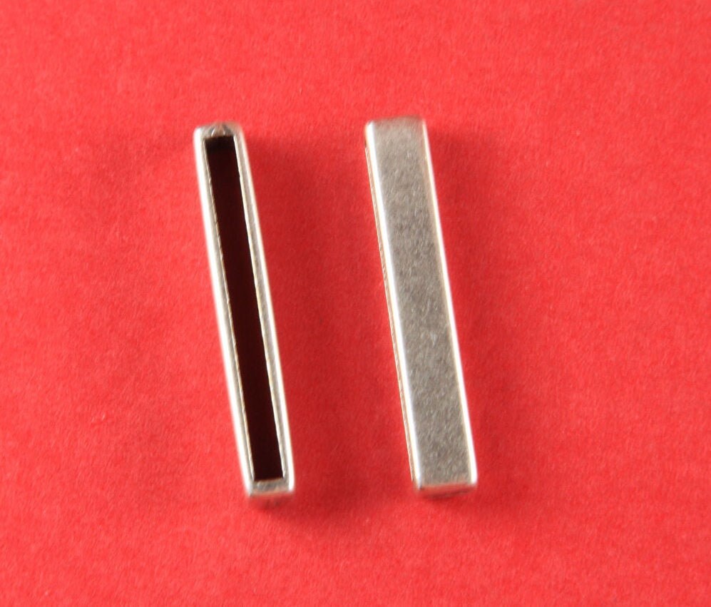 FS0338>>MADE in EUROPE 2 zamak sliders for 30mm cord, 30mm flat cord slider, zamak bar slider (10839/30) qty2