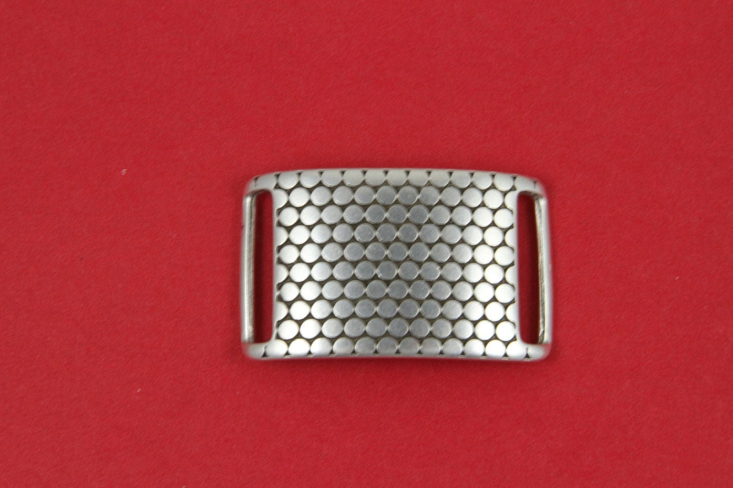 C0058>> MADE in EUROPE  flat cord zamak connector, 20mm cord connector, greek connector, 20mm cord embossed slider Qty1
