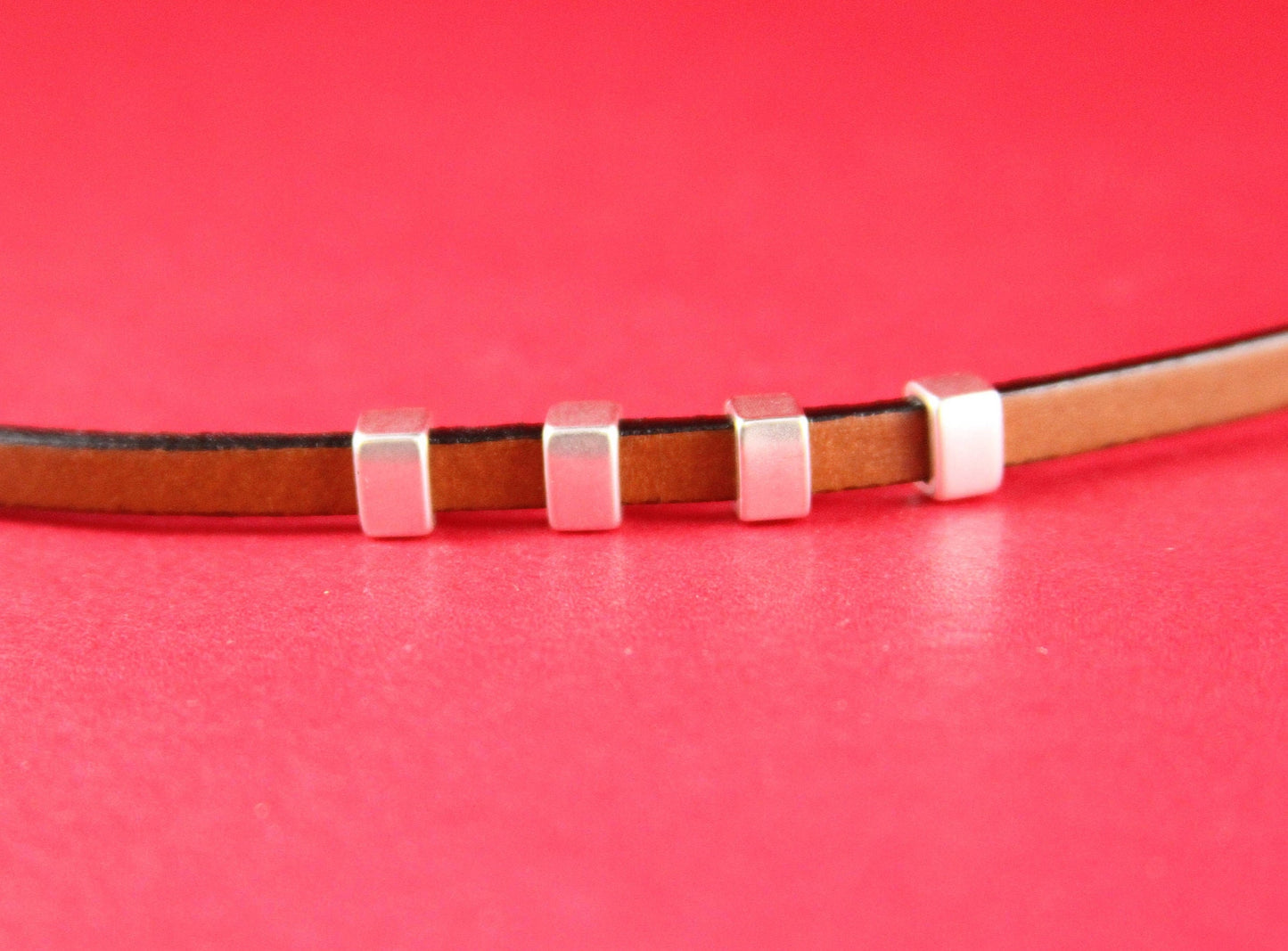 FS0115>>MADE in EUROPE 4 zamak sliders for 5mm cord, flat cord slider, zamak bar slider qty4