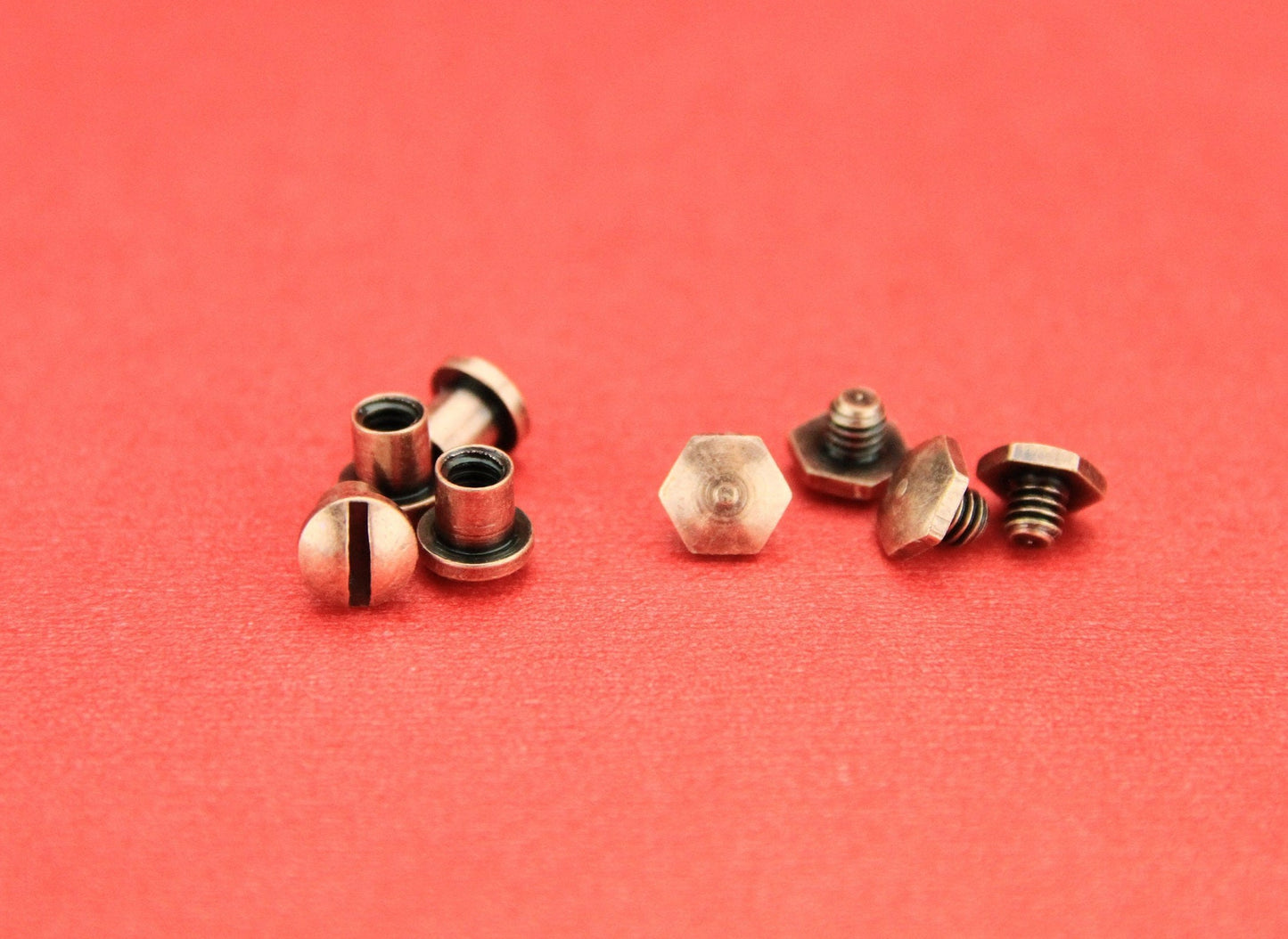 0/3 MADE in EUROPE leather cord screw 4 sets, hexagonal screw sets (PF300611) qty4