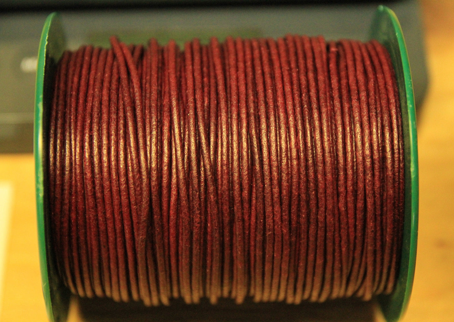 MADE IN SPAIN 6 feet 2mm leather cord, 2mm bordeaux leather cord, 2mm jewelry leather cord (MARR2BUR)
