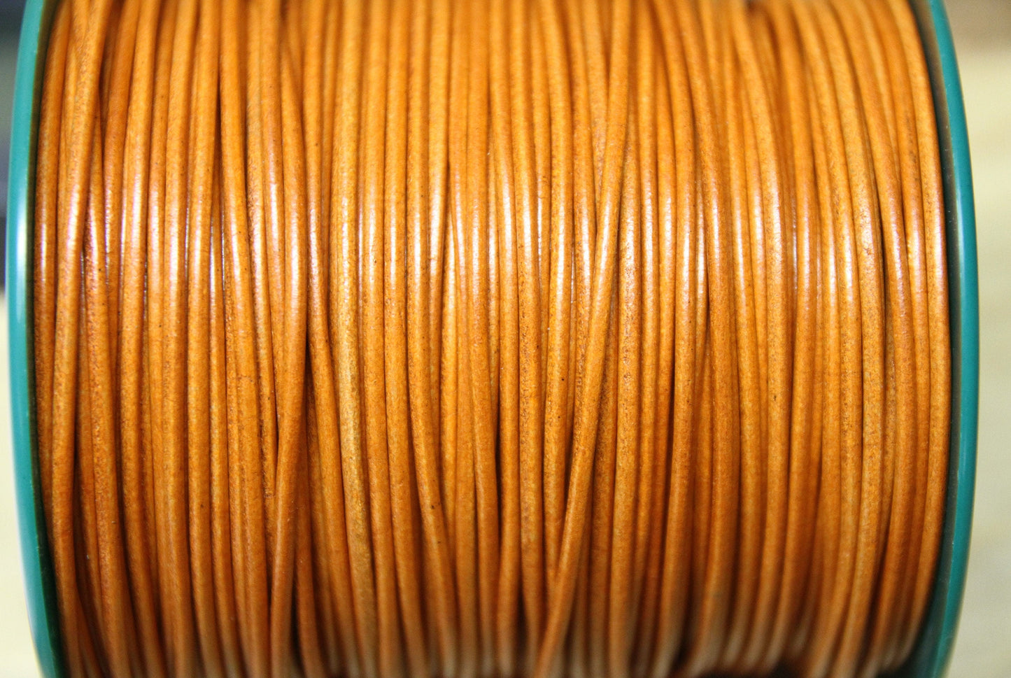 MADE IN EUROPE 6 feet 2mm leather cord, 2mm orange-whiskey leather cord, 2mm round orange-whiskey leather cord, (MARR2ORG)