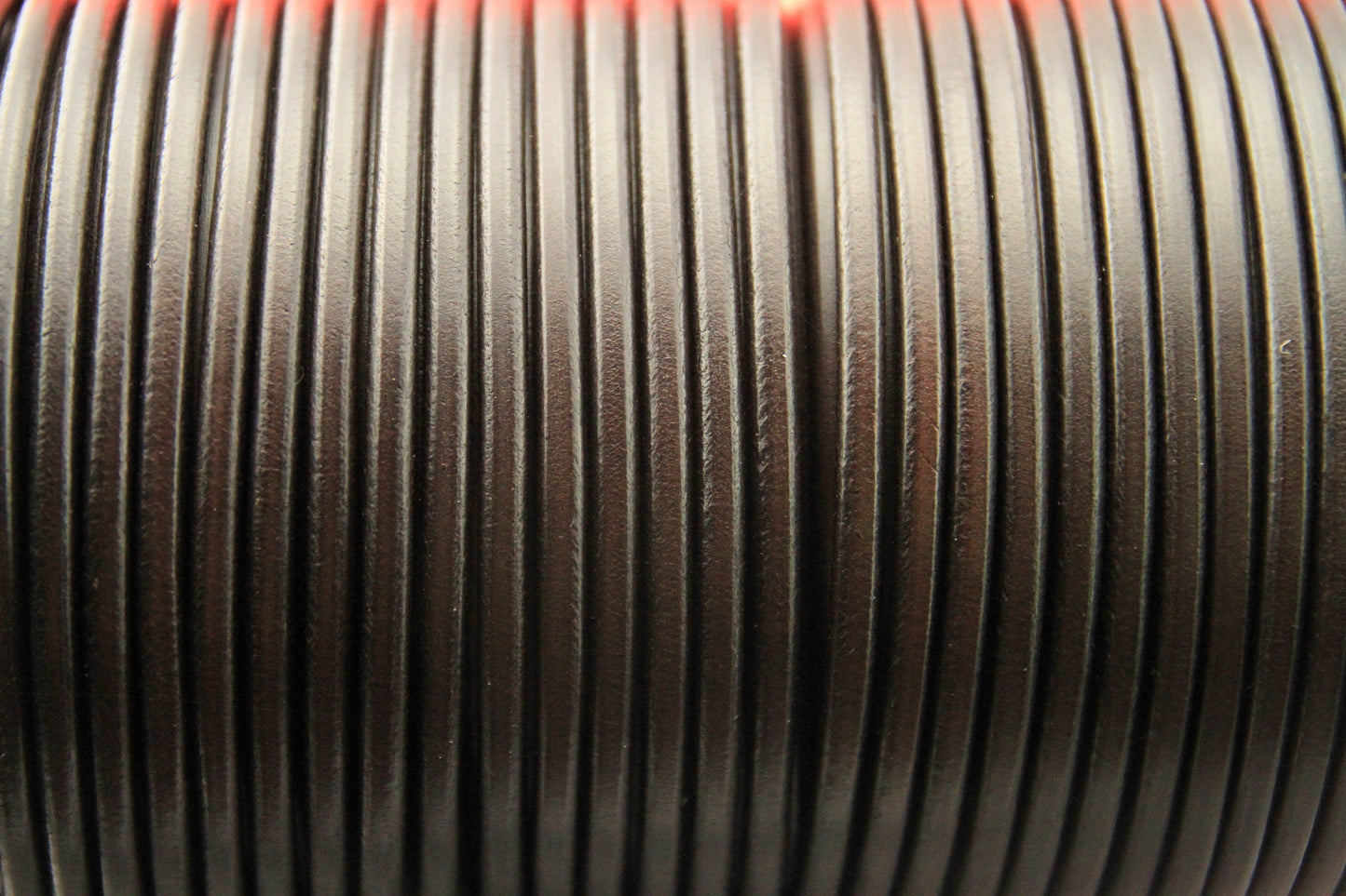 MADE IN SPAIN 1 yard round leather cord, dark brown genuine leather cord (MARR4BRNAT)