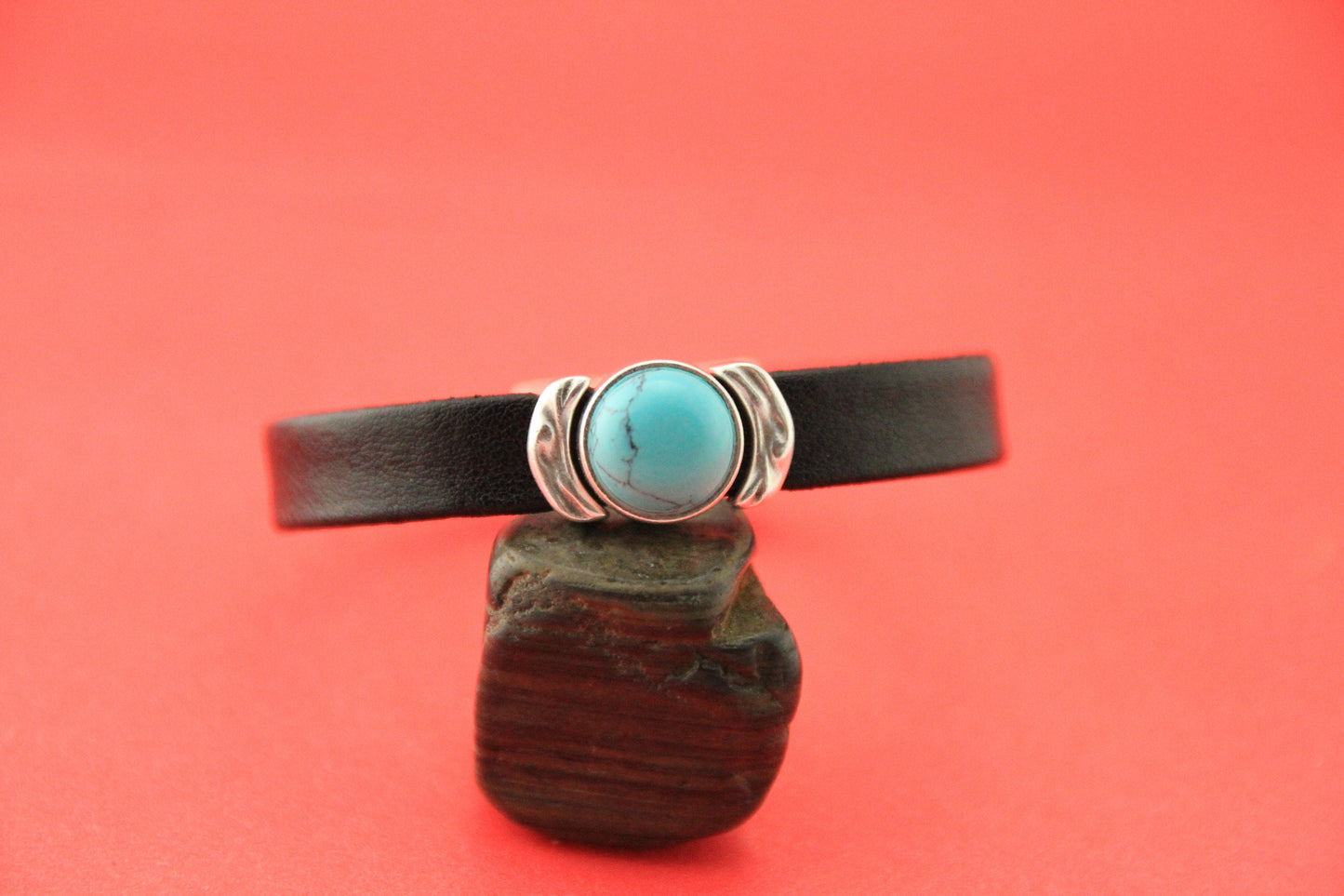 FS0489>>MADE IN EUROPE zamak 10mm slider with natural gemstone, 10mm flat cord slider with natural stone cabochon, Qty1