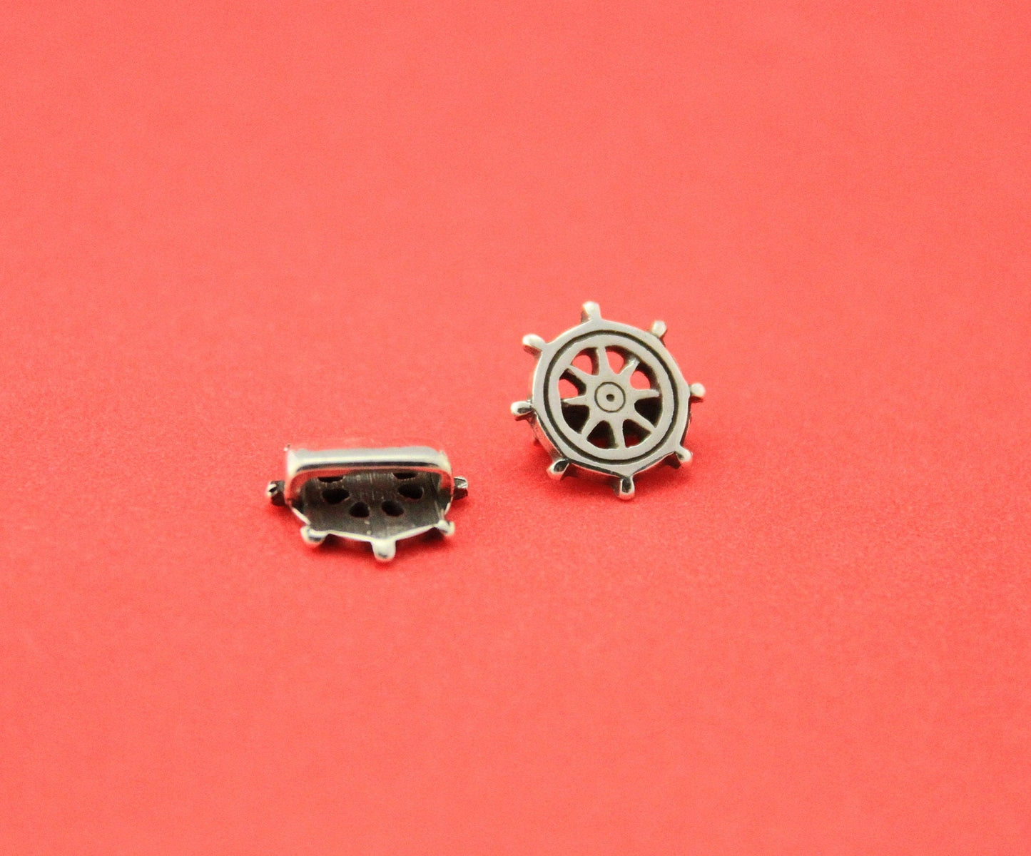 FS0481>>MADE in EUROPE  2 zamak rudder sliders, 10mm flat cord slider, 10mm steering wheel sliders, zamak rudder sliders (ablz239) Qty2