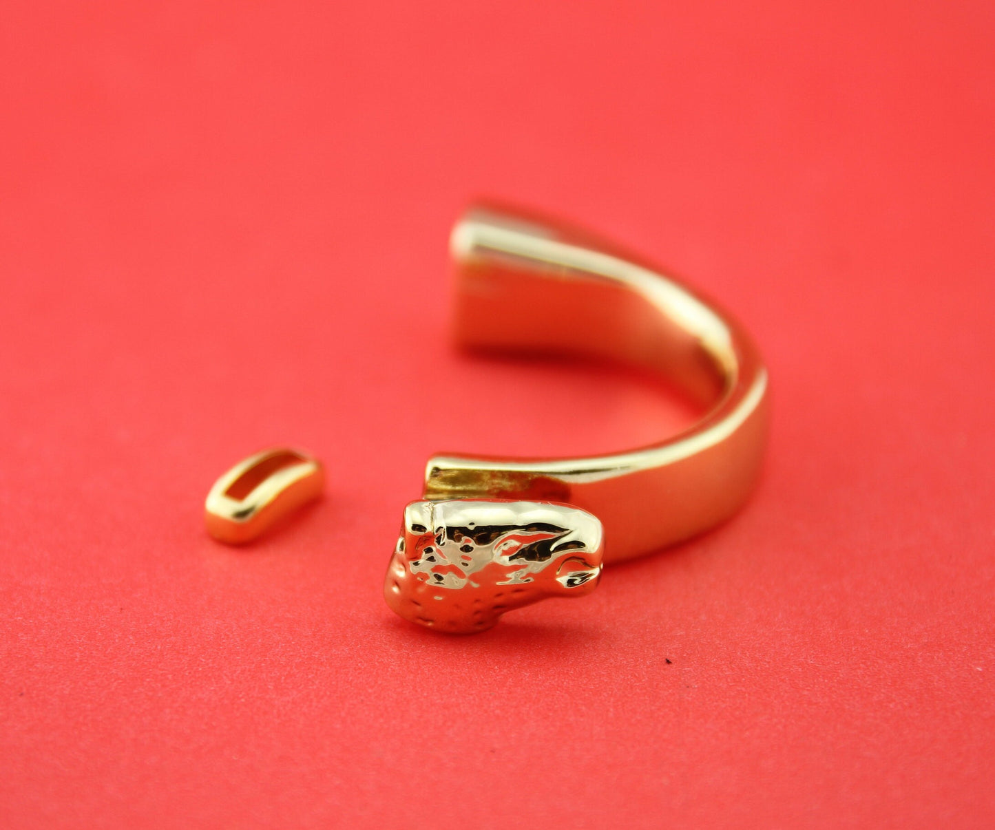 B0093>>MADE IN EUROPE  zamak leopard half bracelet with strand separator, bracelet half bracelet (ablz240) qty 1set