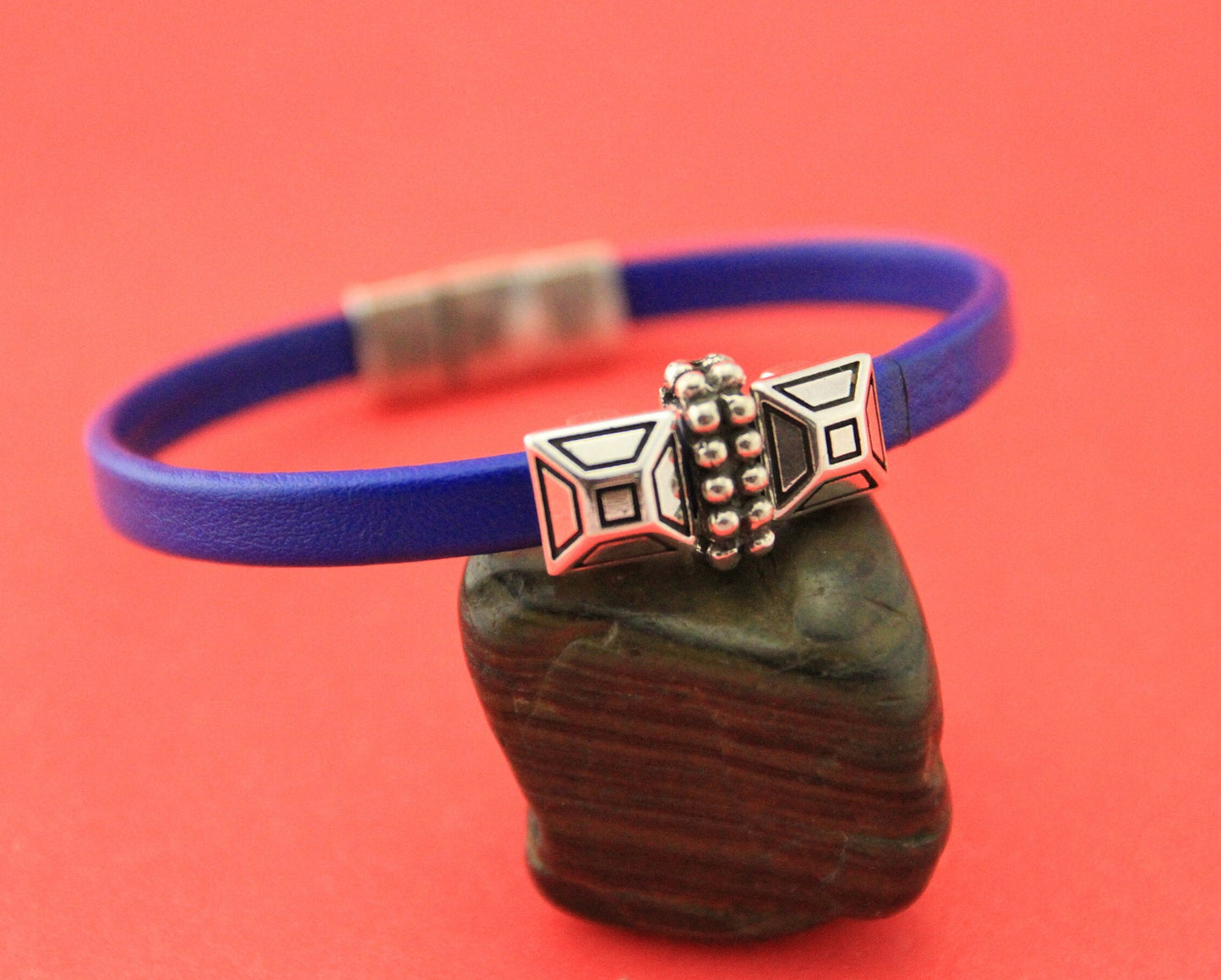FS0490>>MADE in EUROPE zamak 2 square sliders for 6mm leather, 6mm flat sliders