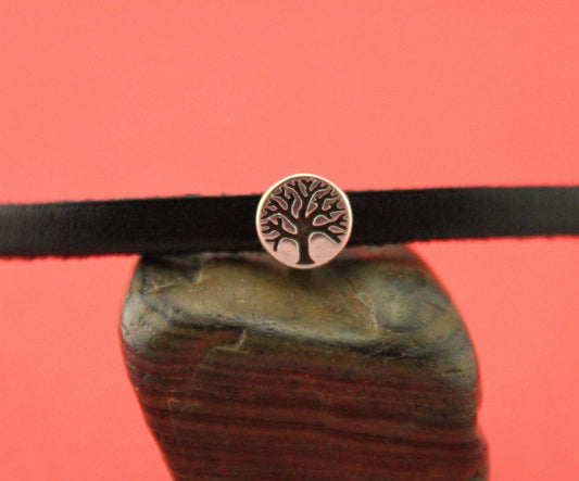 FS0498>>MADE in EUROPE 2 zamak life tree sliders for 5mm cord, zamak flat cord life tree slider qty2