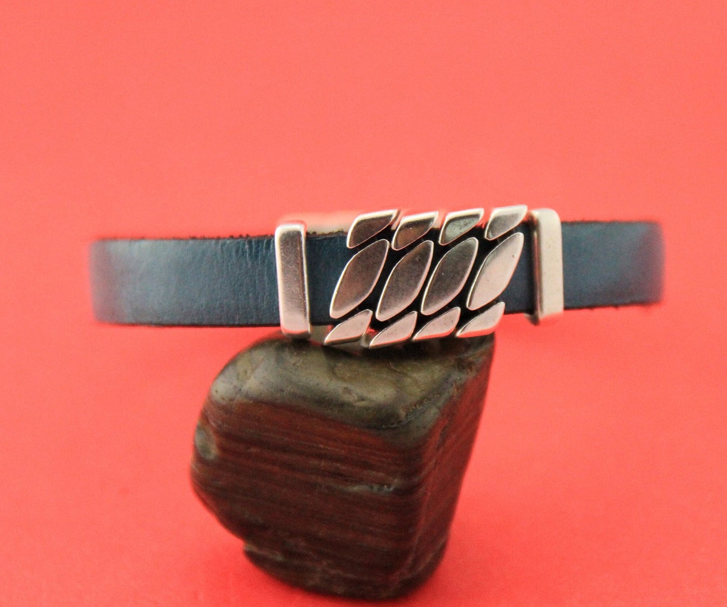 FS0509>>MADE IN EUROPE 2 zamak slider bars, flat cord slider, 10mm flat cord sliders, silver bar sliders Qty2
