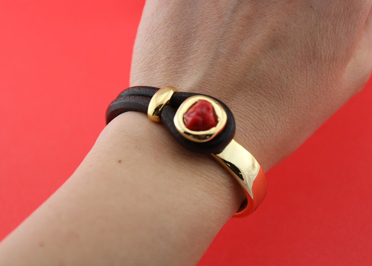 B0095>>MADE in EUROPE gold zamak half bracelet with loop maker finding, set of shiny gold half bracelet and loop maker (ablz242)qty1