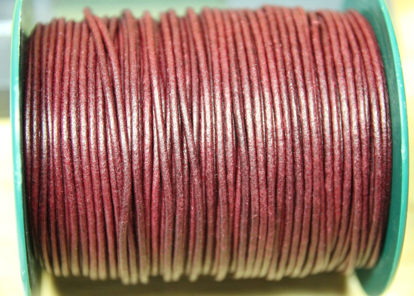 MADE IN SPAIN 6 feet 2mm leather cord, 2mm bordeaux leather cord, 2mm jewelry leather cord (MARR2BUR)