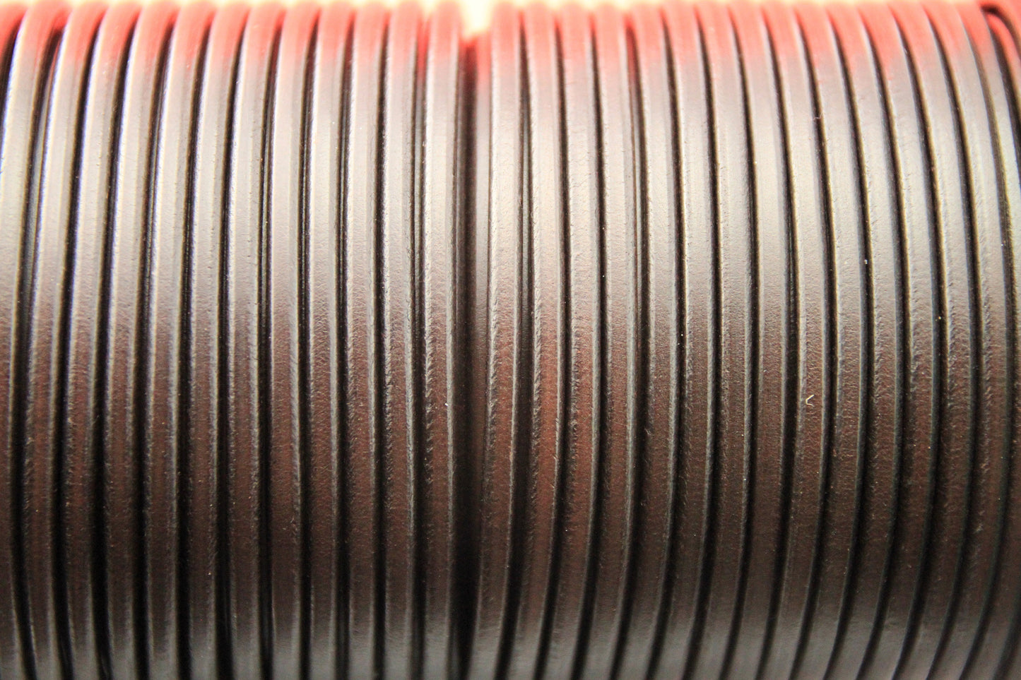 MADE IN SPAIN 1 yard round leather cord, dark brown genuine leather cord (MARR4BRNAT)