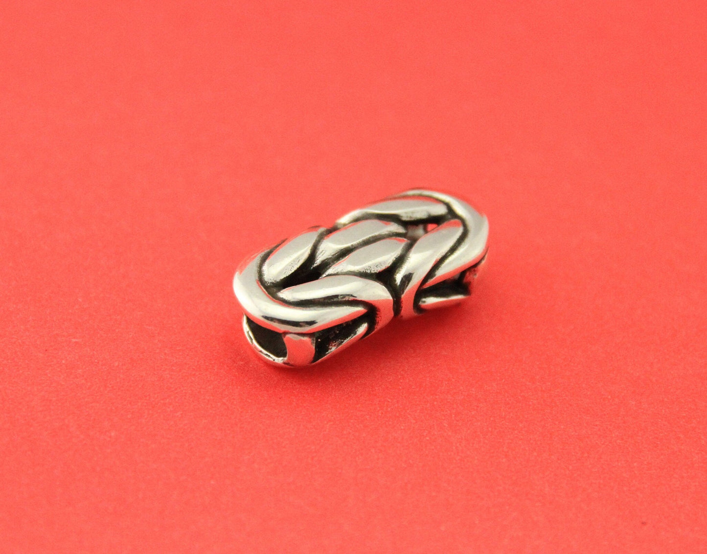LS0086>>MADE IN EUROPE zamak slider tube, 10x5mm knot slider, (79169/10) Qty1