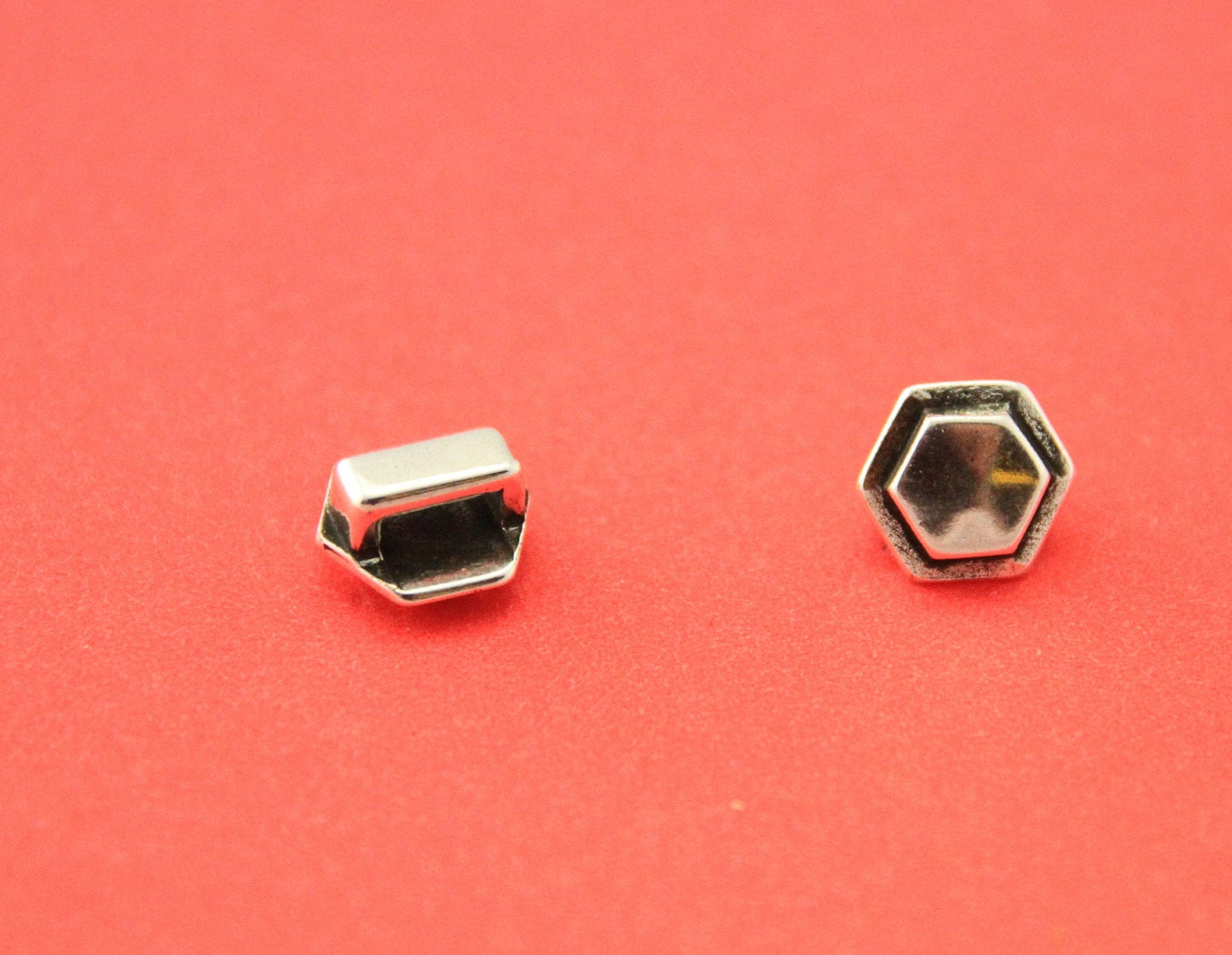 FS0491>> MADE in EUROPE zamak 2 sliders for 6mm leather cord, flat 6mm cord sliders (79144/06)