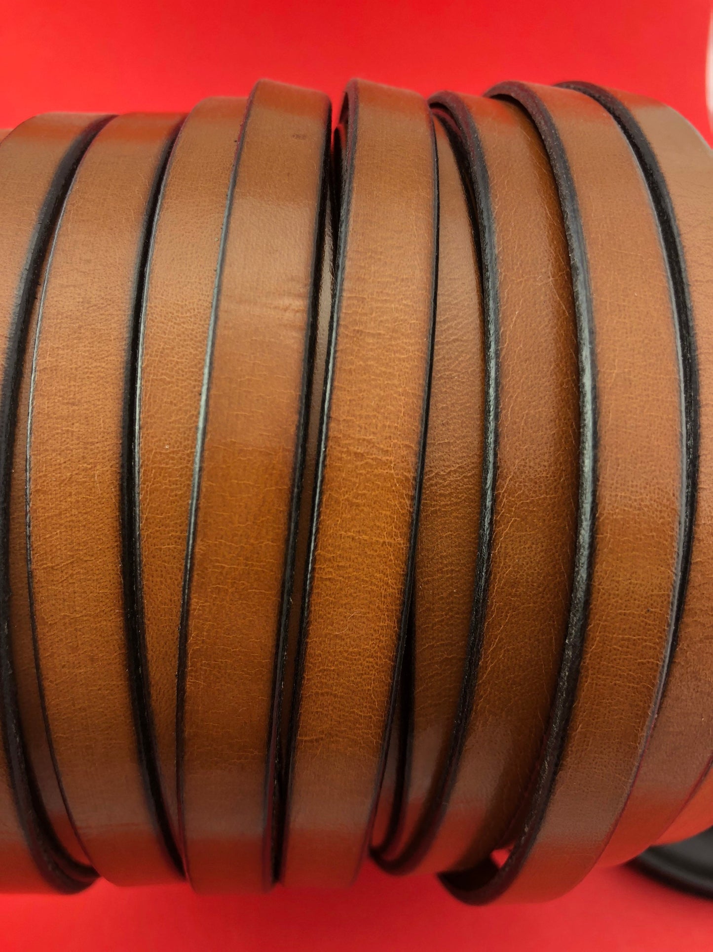 MADE in EUROPE 24" flat leather cord, 10mm leather cord, genuine leather cord(221/10/33)