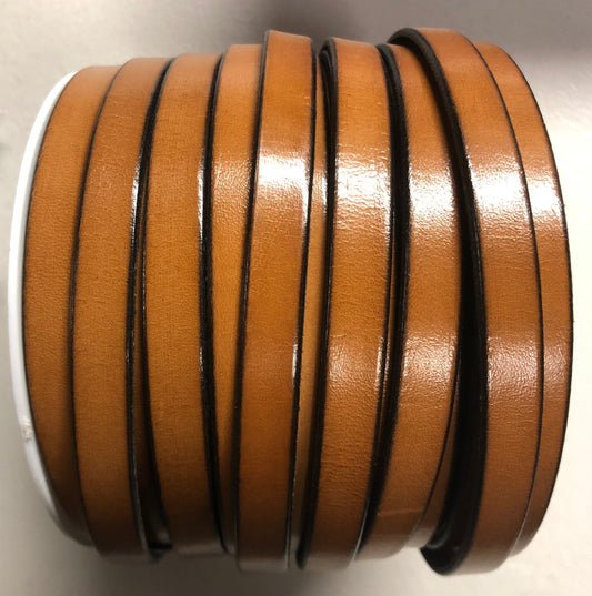 MADE in EUROPE 24" flat leather cord, 10mm leather cord, genuine leather cord(221/10/33)