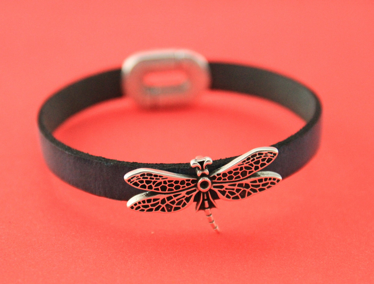 FS0492>>MADE in EUROPE zamak 10mm dragonfly slider, 10mm flat cord slider, Qty1