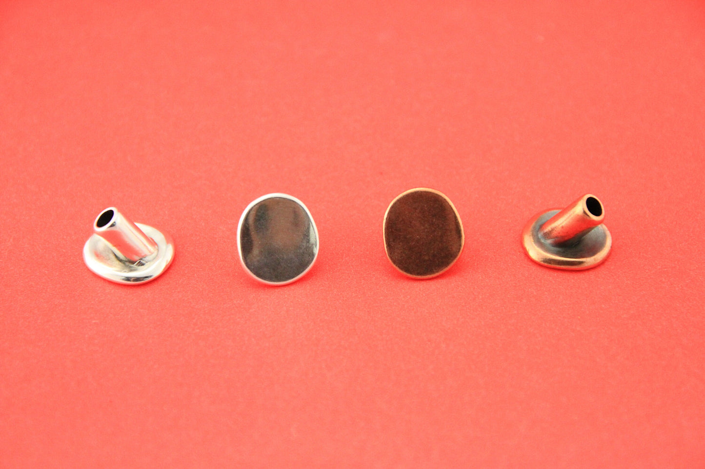 RC0180>>MADE in EUROPE 2 zamak button clasps, plain button clasp (NG0812) Qty2