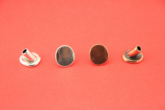 RC0180>>MADE in EUROPE 2 zamak button clasps, plain button clasp (NG0812) Qty2