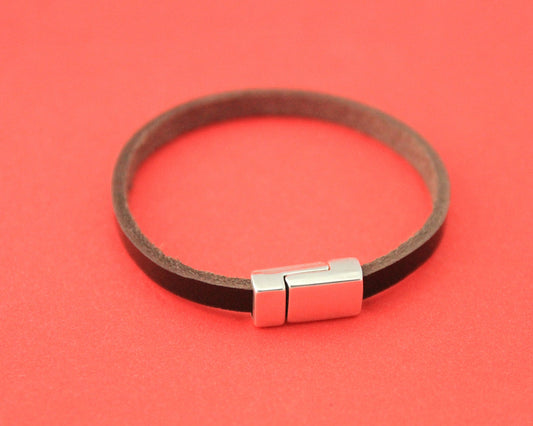 FC0358>>MADE in EUROPE zamak flat 6mm cord  clasp, zamak clasp, 6mm flat cord clasp (13290) Qty1