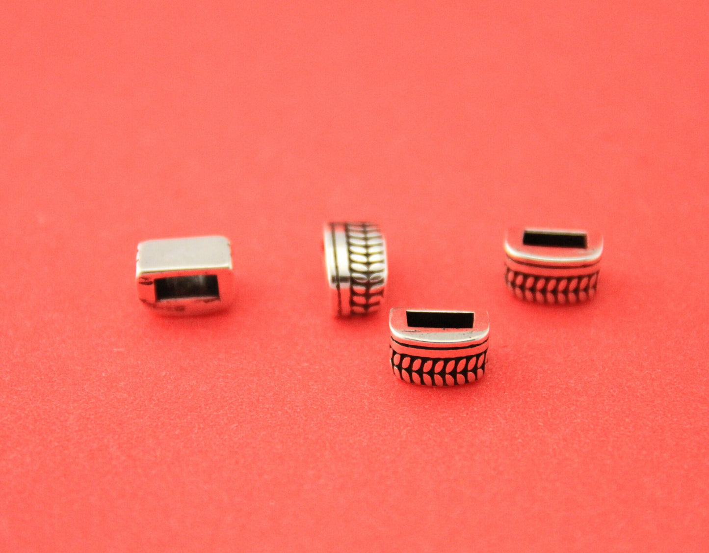 FS0501>>MADE in EUROPE 2 zamak sliders for 6mm cord, flat cord sliders, zamak flat cord slider qty2