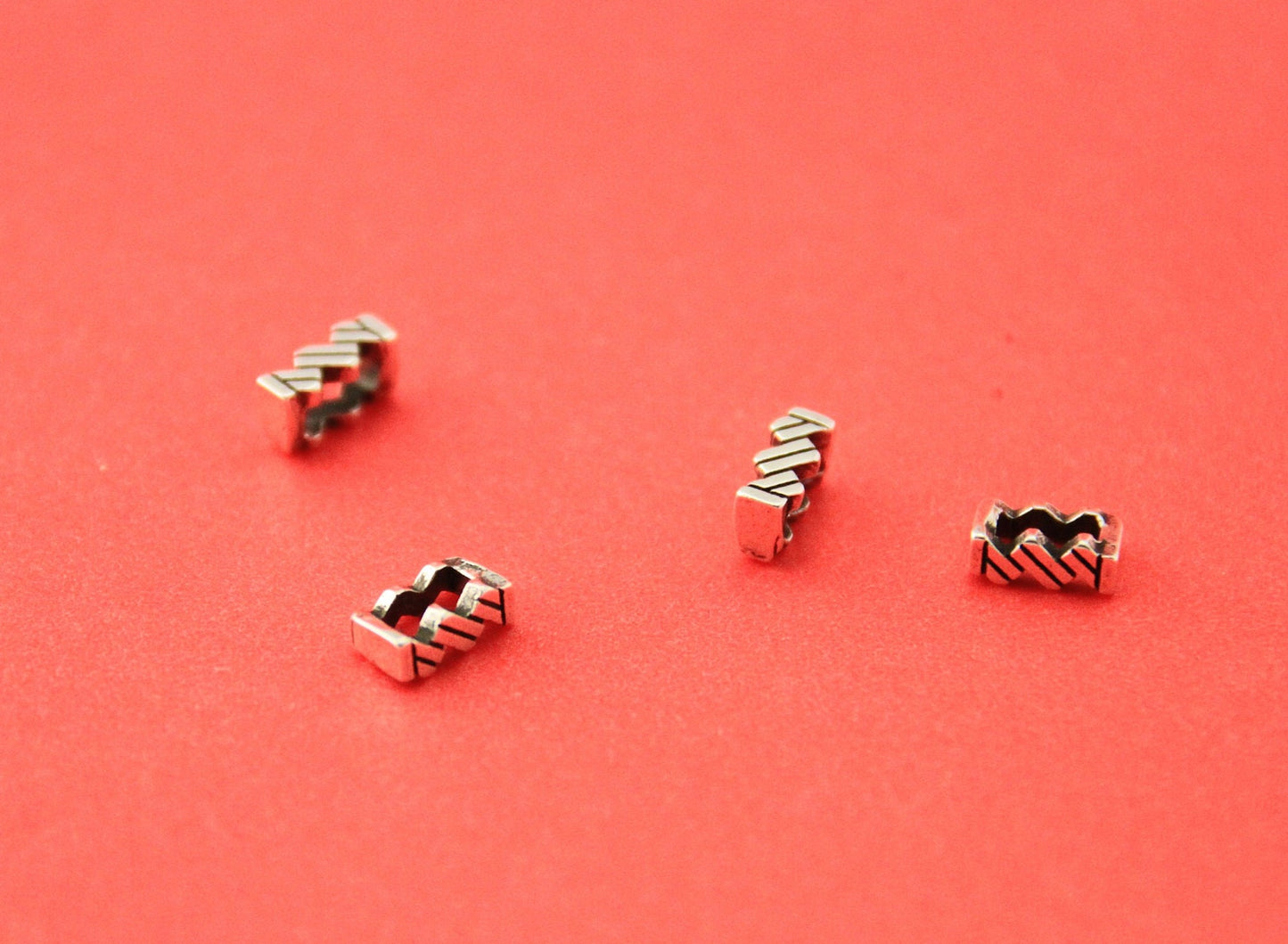 FS0504>>MADE in EUROPE 4 zamak sliders for 6mm cord, flat cord sliders, zamak flat cord slider qty4