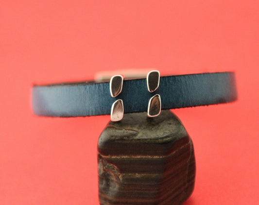 FS0508>>MADE IN EUROPE 4 zamak slider bars, flat cord slider, 10mm flat cord sliders, silver bar sliders Qty4