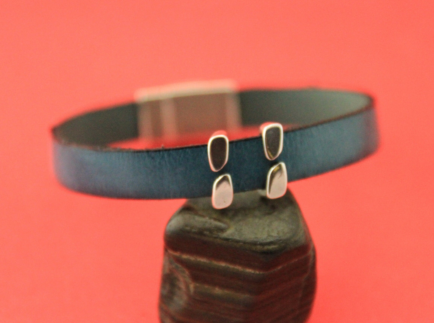 FS0508>>MADE IN EUROPE 4 zamak slider bars, flat cord slider, 10mm flat cord sliders, silver bar sliders Qty4