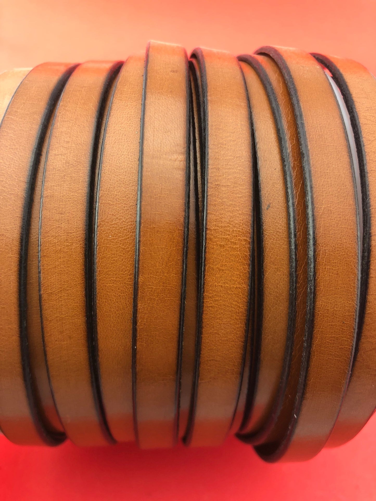MADE in EUROPE 24" flat leather cord, 10mm leather cord, genuine leather cord(221/10/33)