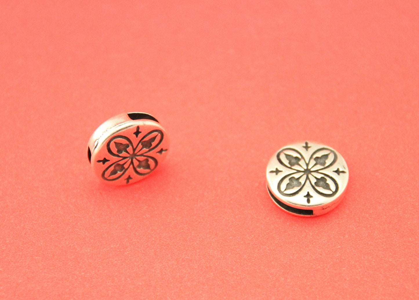 FS0510>>MADE in EUROPE  2 zamak engraved sliders, 13mm flat leather cord zamak  slider (ablz243) qty2