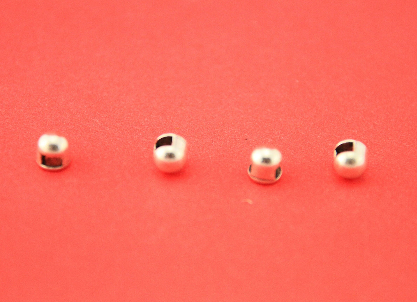 FS0511>>MADE IN EUROPE 4 zamak round sliders, 3.5x2mm sliders, 3mm, silver round sliders(ablz245) Qty4