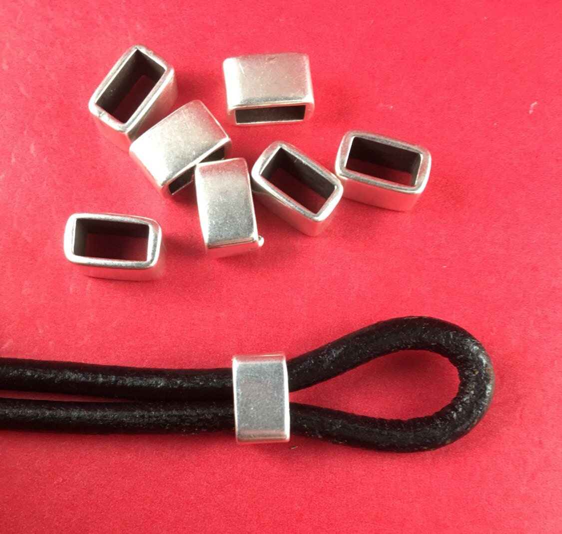 RS0154>> MADE in EUROPE 4 zamak sliders, two strand slider, 5mm cords separator, round cord slider, 5mm cord slider Qty4