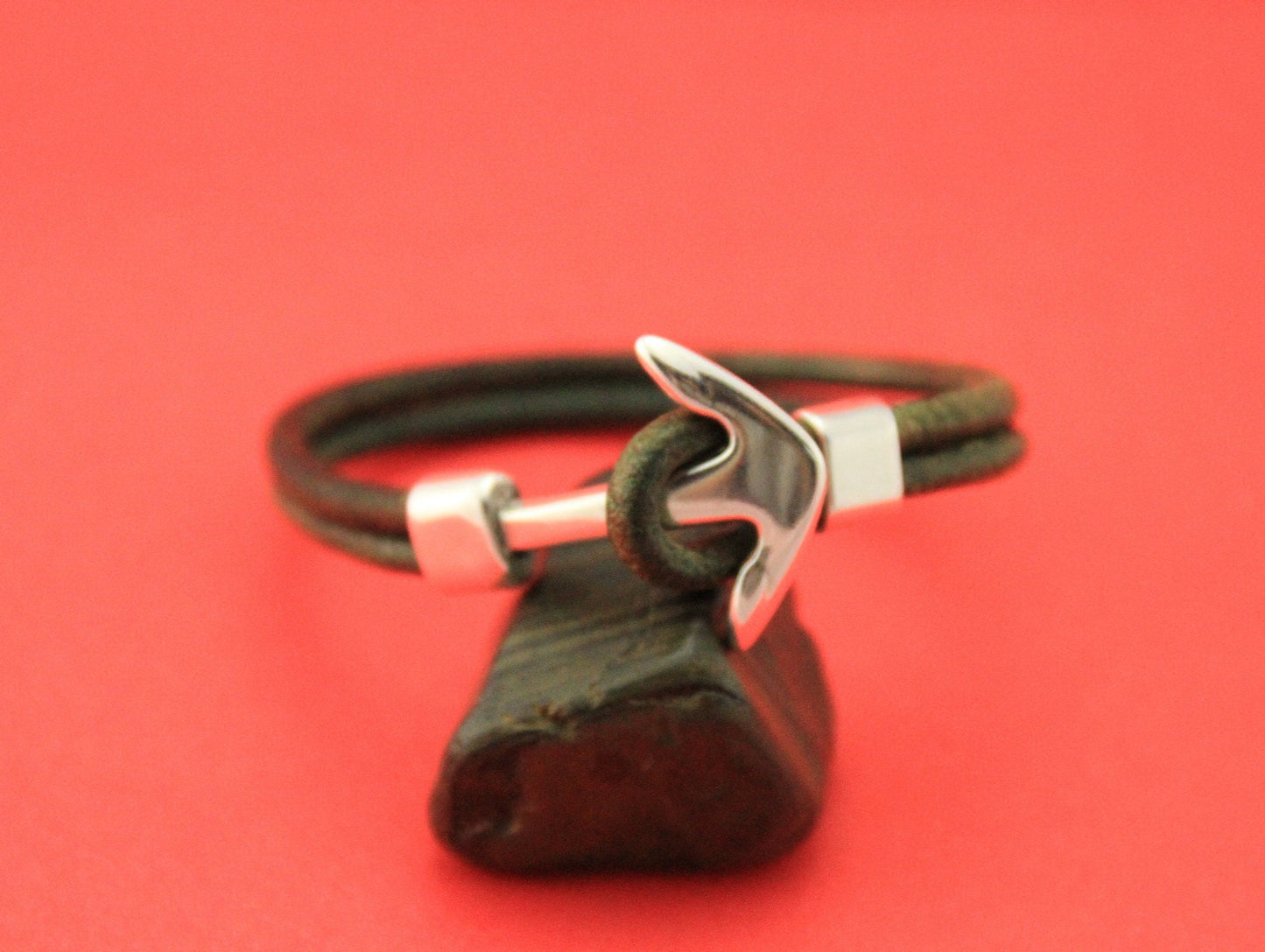 RC0182>>MADE IN EUROPE anchor hook clasp with slider, 4mm leather cord clasp, round leather cord clasp(NG4740/4739) Qty1set