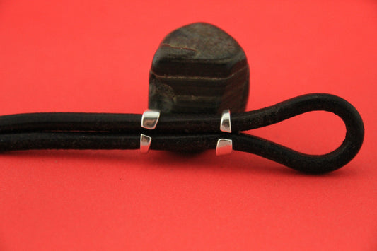 RS0156>>MADE IN EUROPE 4 zamak sliders, 10x5mm sliders, silver ring sliders (79162/10) Qty4