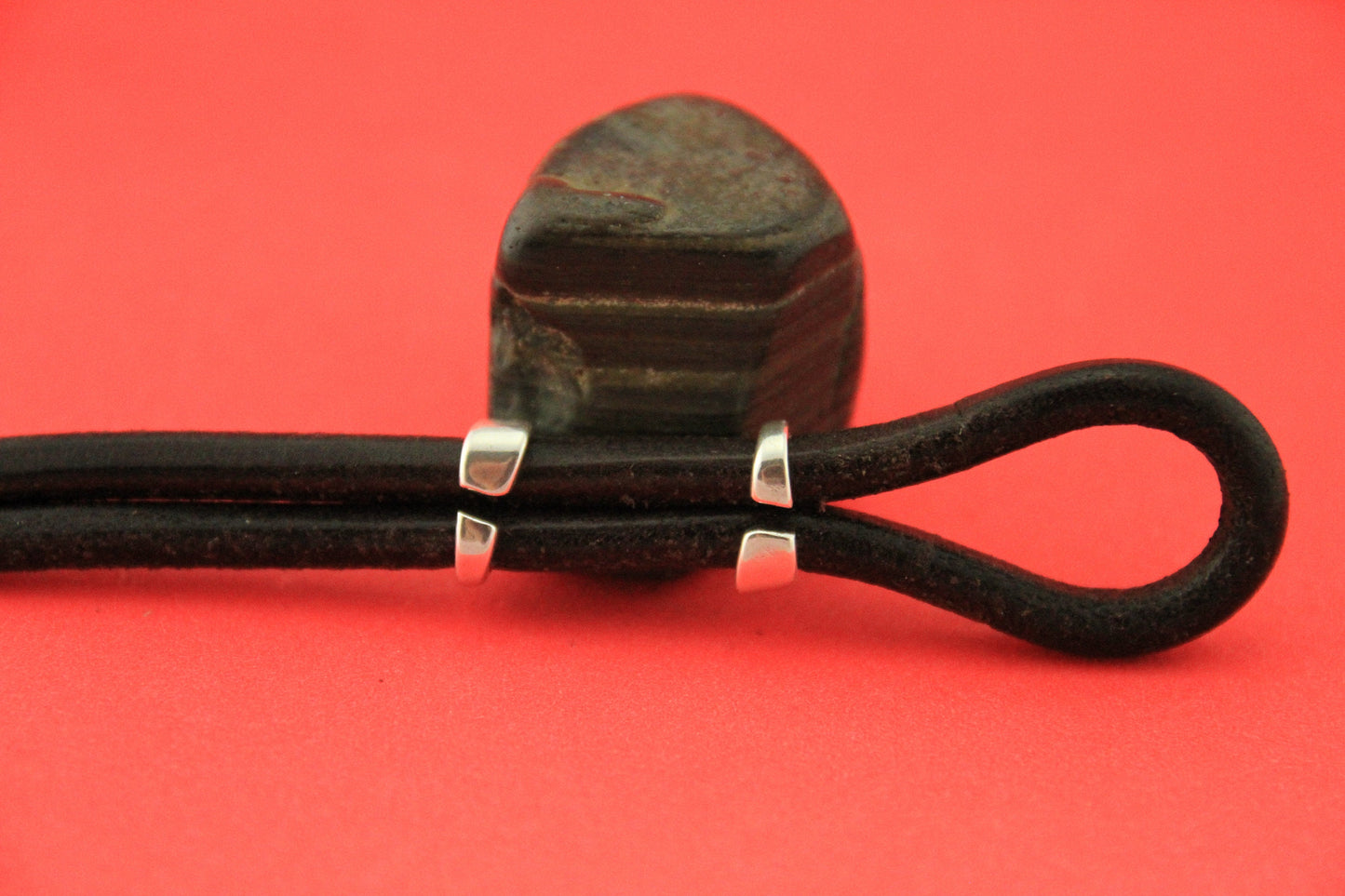 RS0156>>MADE IN EUROPE 4 zamak sliders, 10x5mm sliders, silver ring sliders (79162/10) Qty4