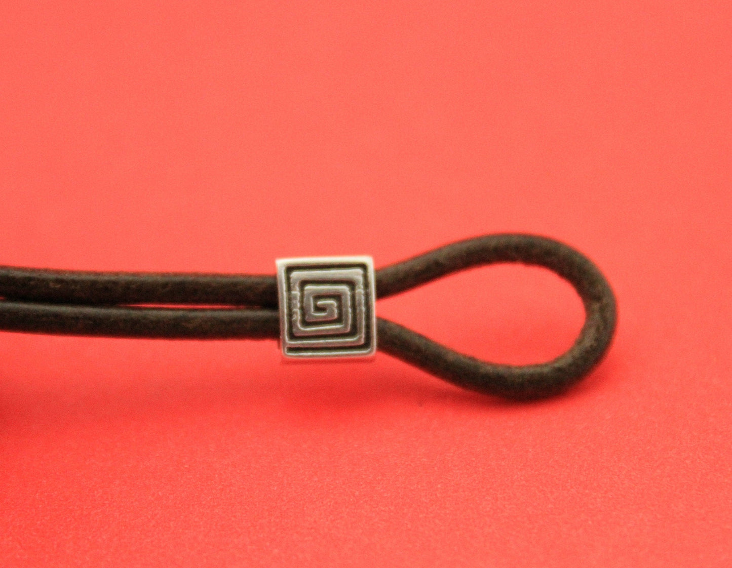 FS0515>>MADE IN EUROPE 2 zamak 6x3mm sliders, 3mm cord sliders, 3mm double round cord sliders (PF7240)Qty2
